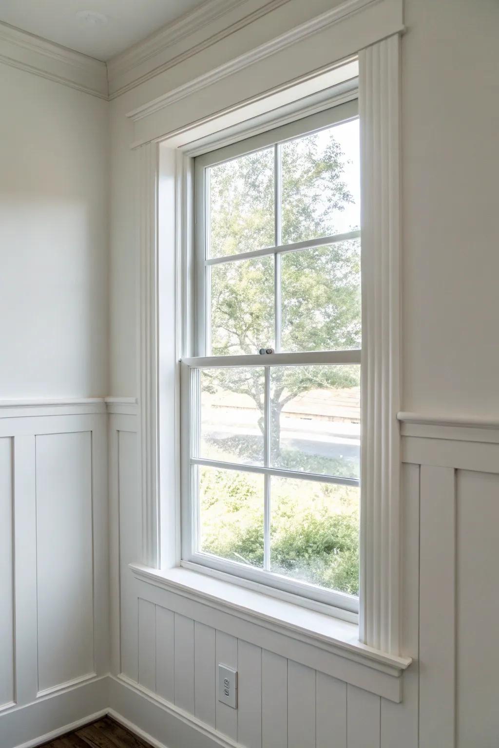 A simple 1x4 trim instantly adds a touch of elegance to any window.
