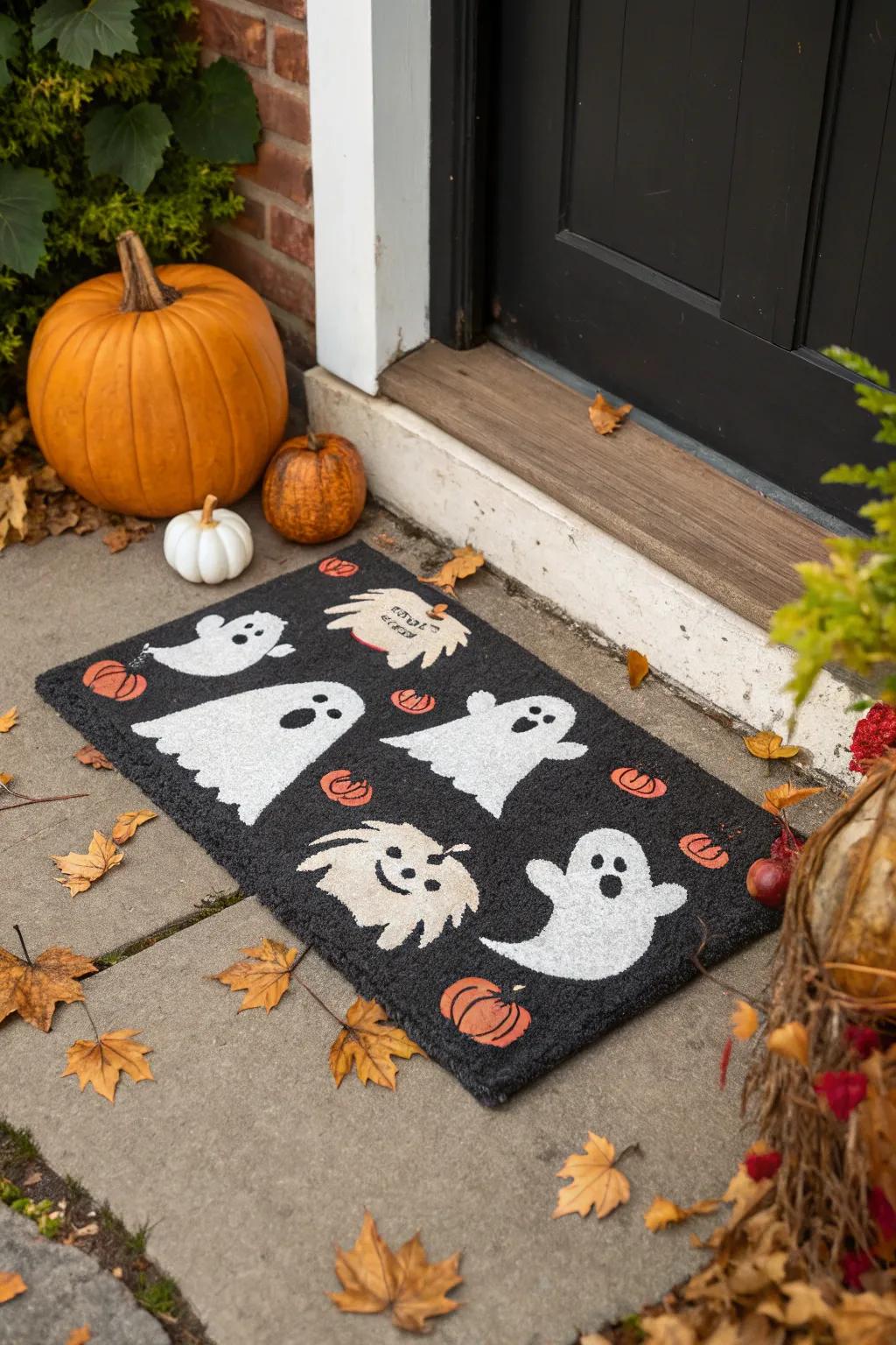 Lovable ghost shapes make for a delightful Halloween hello.
