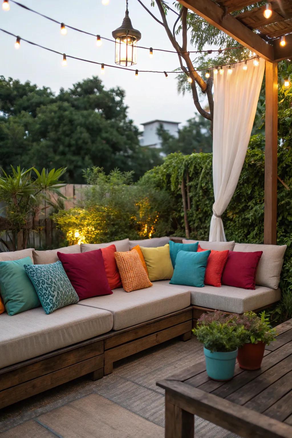 Create a cozy corner with stylish seating to enjoy the outdoors.