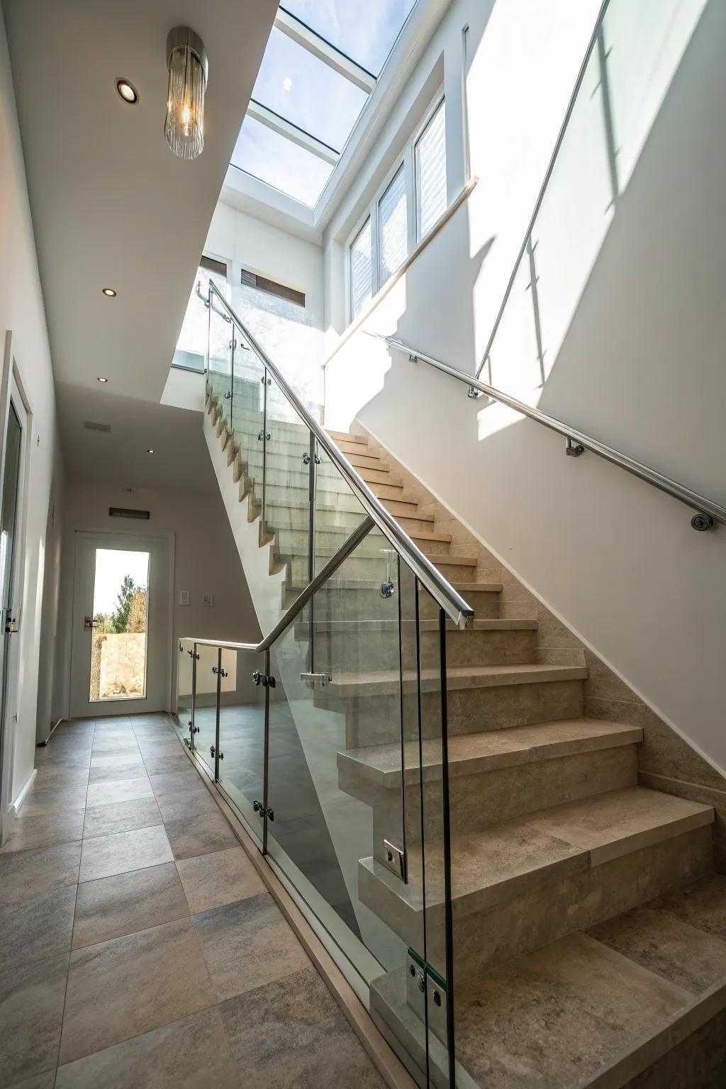 With their clear design, glass railings maximize light and views in your basement area.