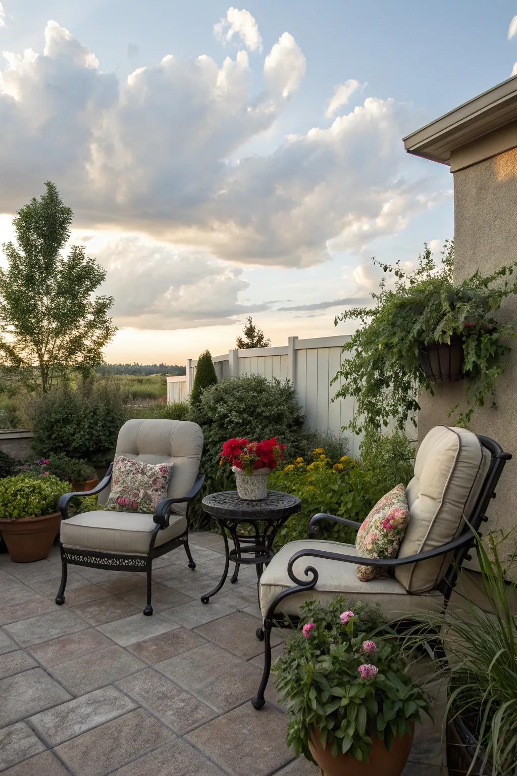 A cozy seating nook perfect for sipping coffee and relaxing.