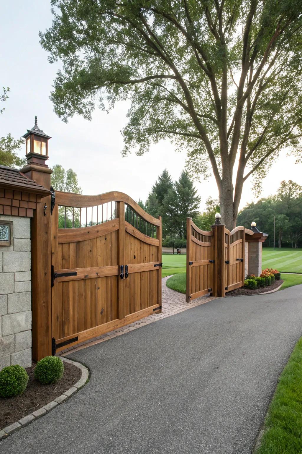 A grand entrance gate offers both security and curb appeal.