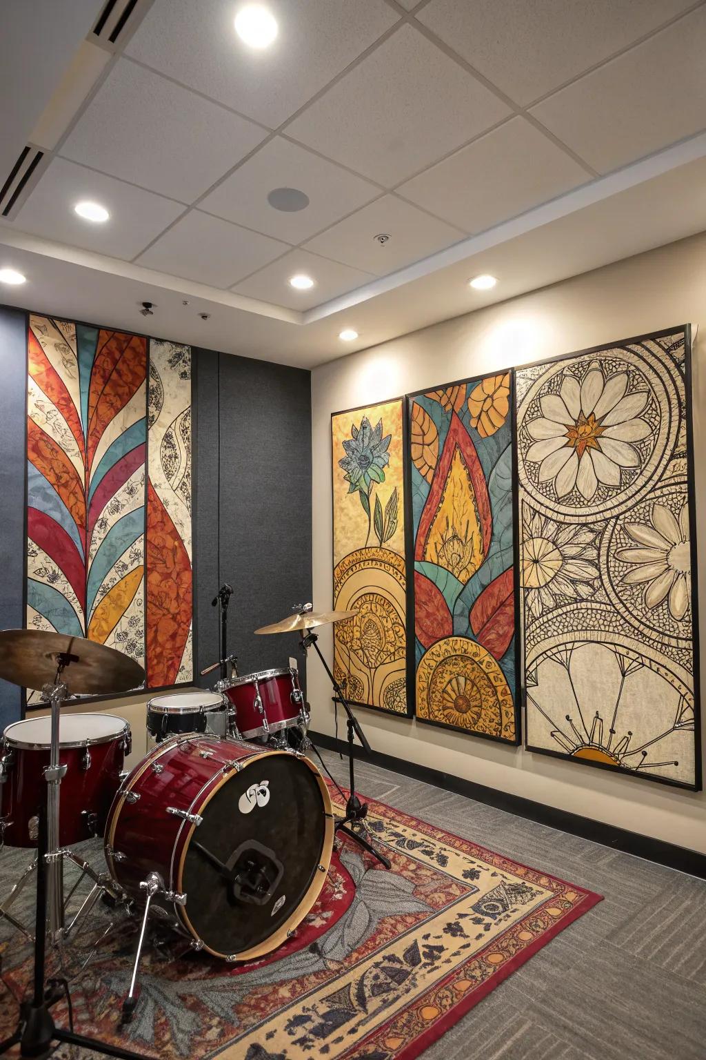 Acoustic art panels offer a blend of functionality and beauty.