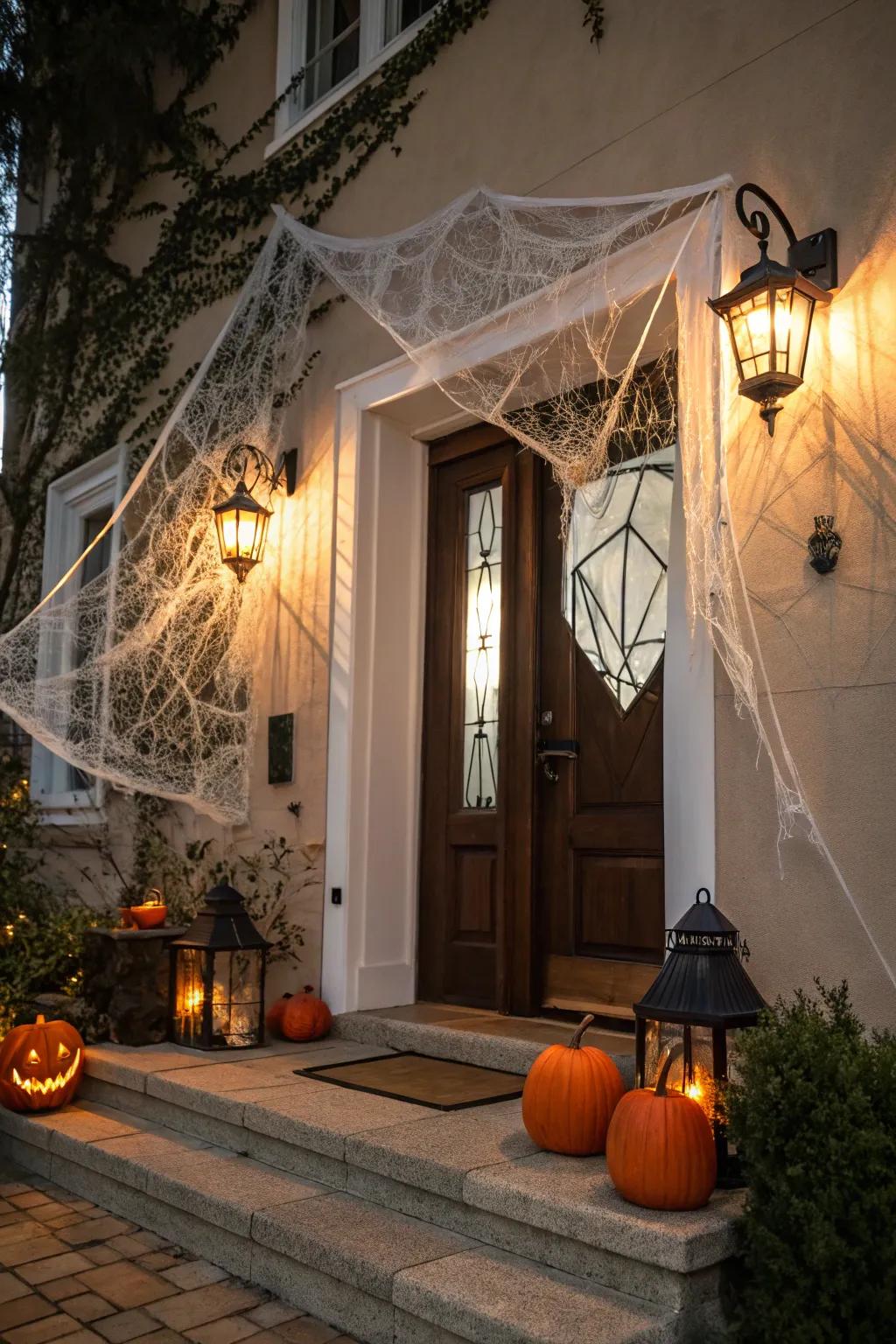 Make a haunting first impression with an eerie entryway.