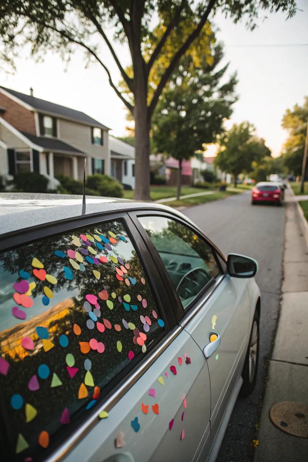 Confetti designs bring a joyful and celebratory atmosphere.