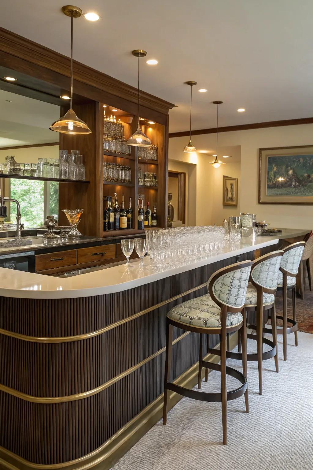 Mid-century style brings elegance.