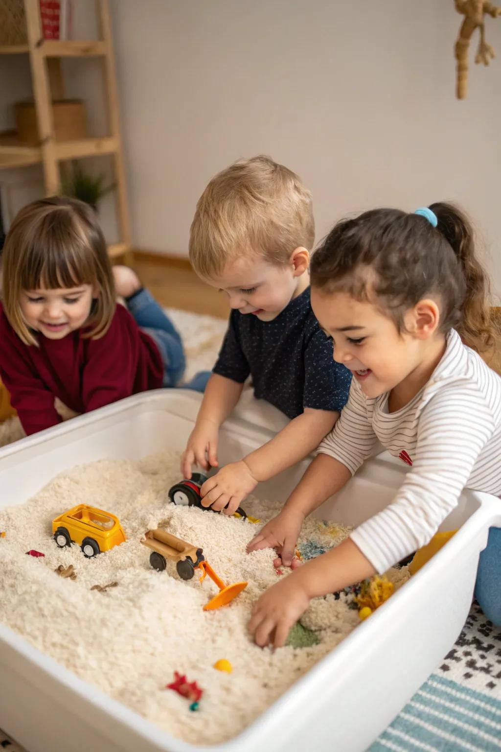 Sensory bins offer a hands-on way to explore and learn.