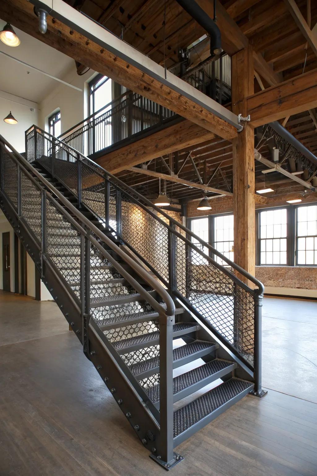 Capture industrial vibes using rugged textures.