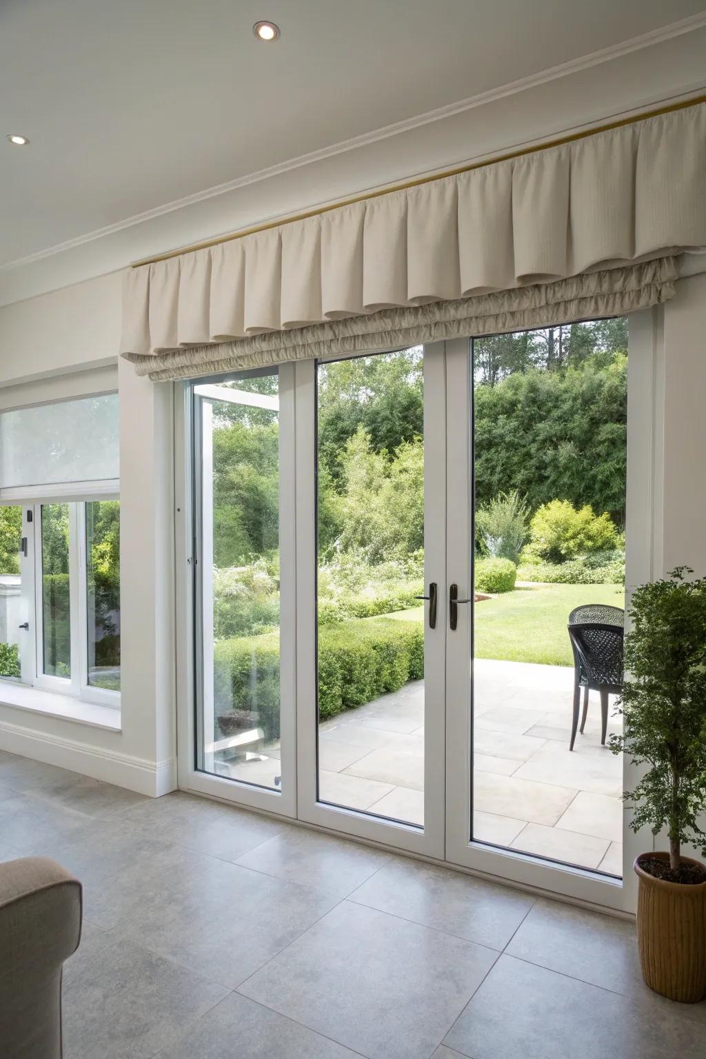 Simple valances offer functionality without excess frills.