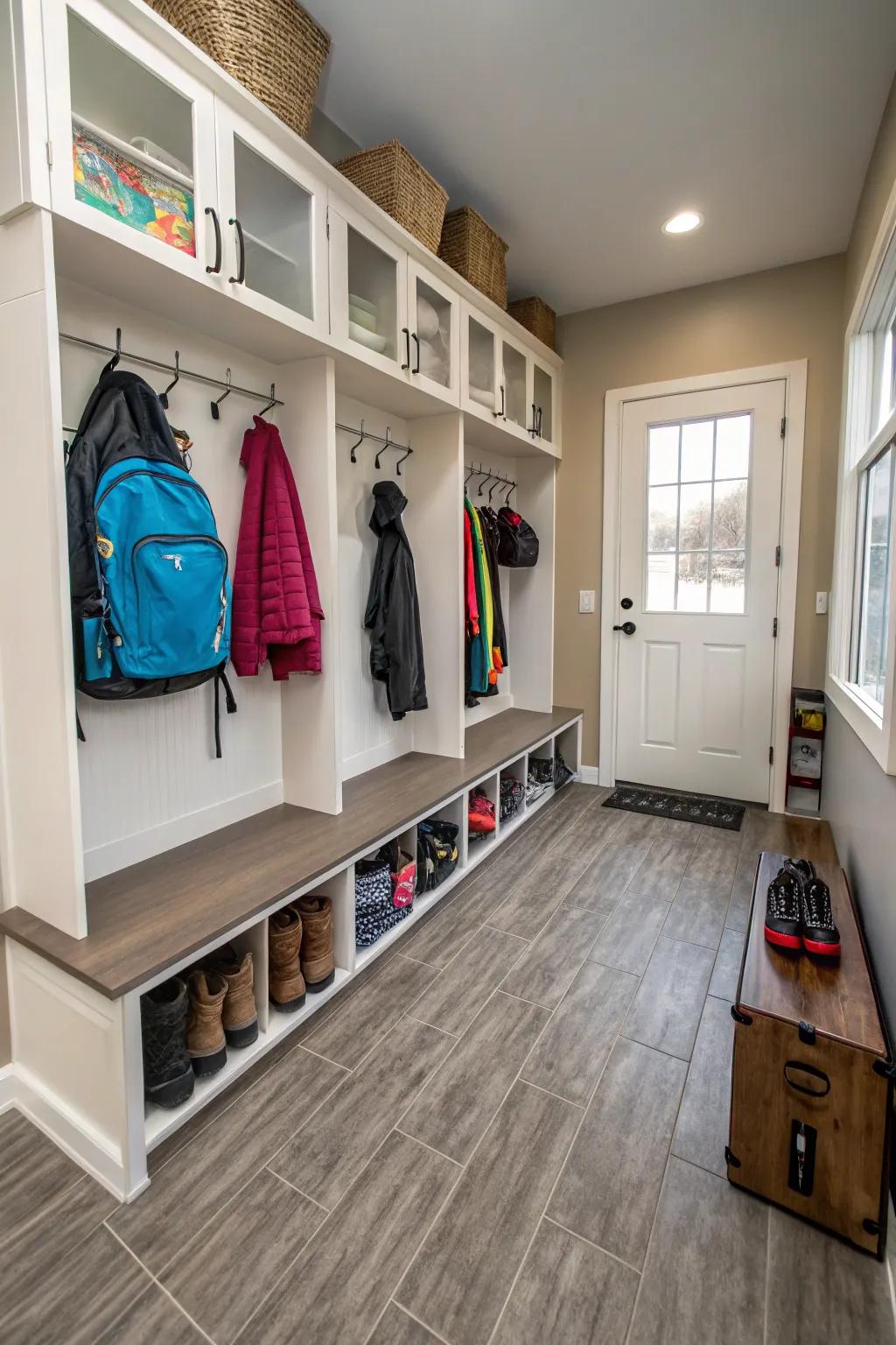 Sturdy vinyl is ideally suited for high-activity spaces.