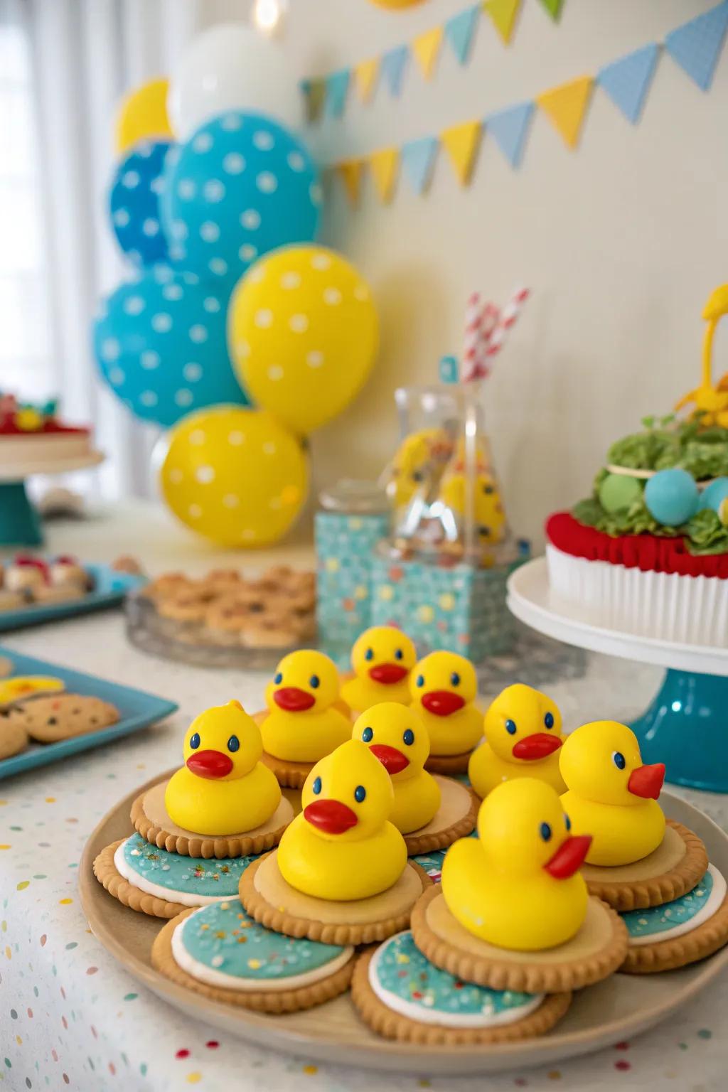 Adorable duck-themed party gifts.