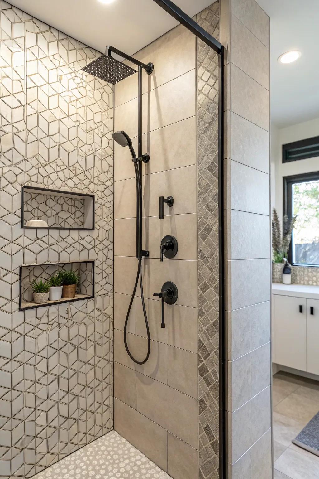 Engage the senses with tactile surfaces.
