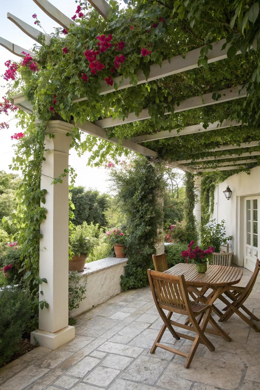 A lattice adds privacy and a touch of nature.