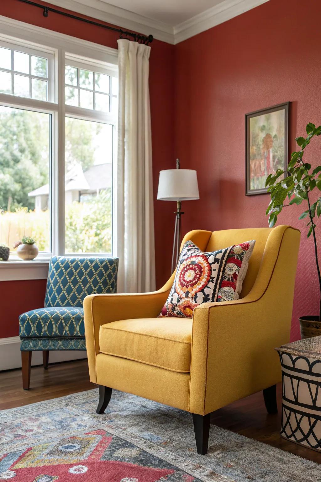 Unconventional colors add a surprising and fun element.
