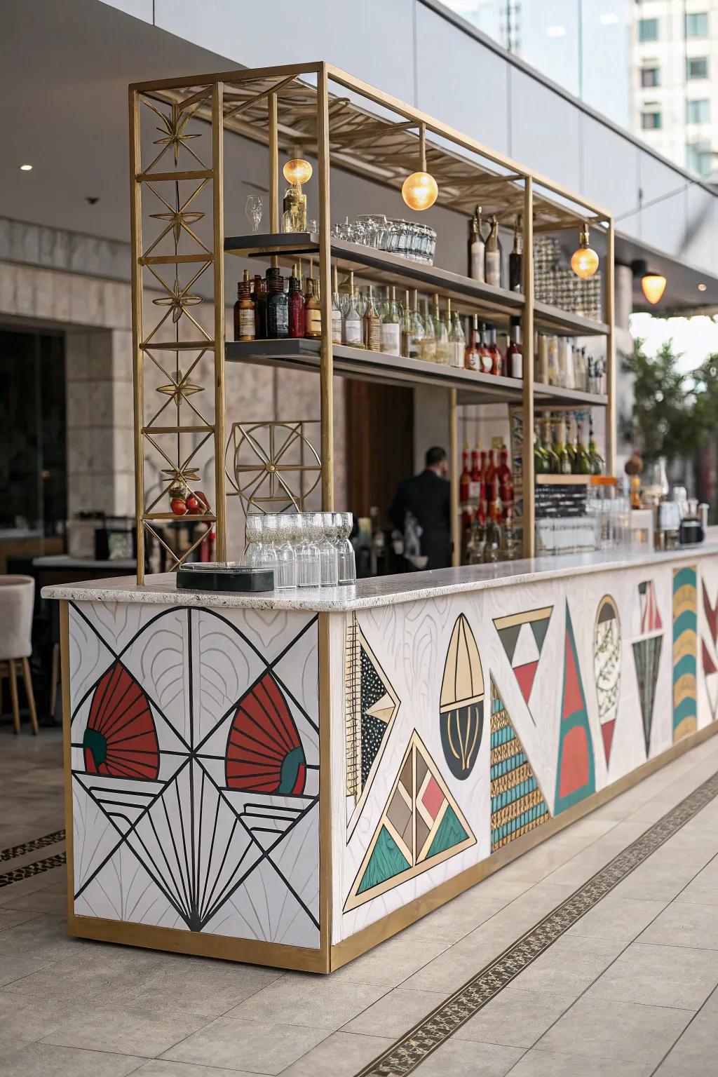 Artistic flair turns your bar into a masterpiece.