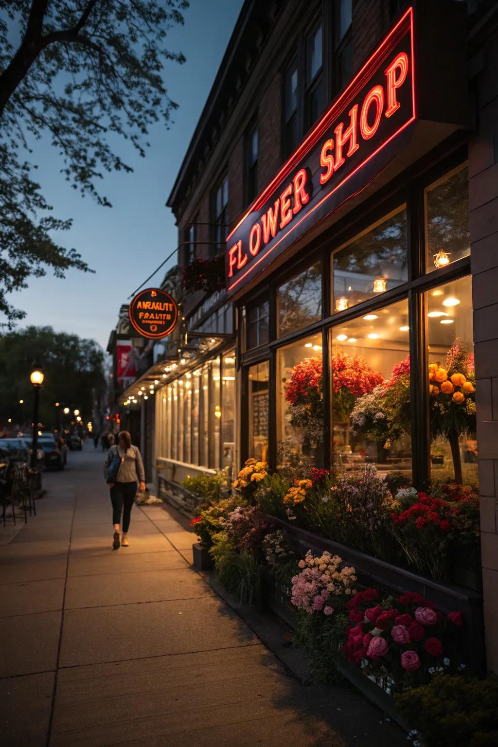 A glowing beacon welcoming patrons after dark