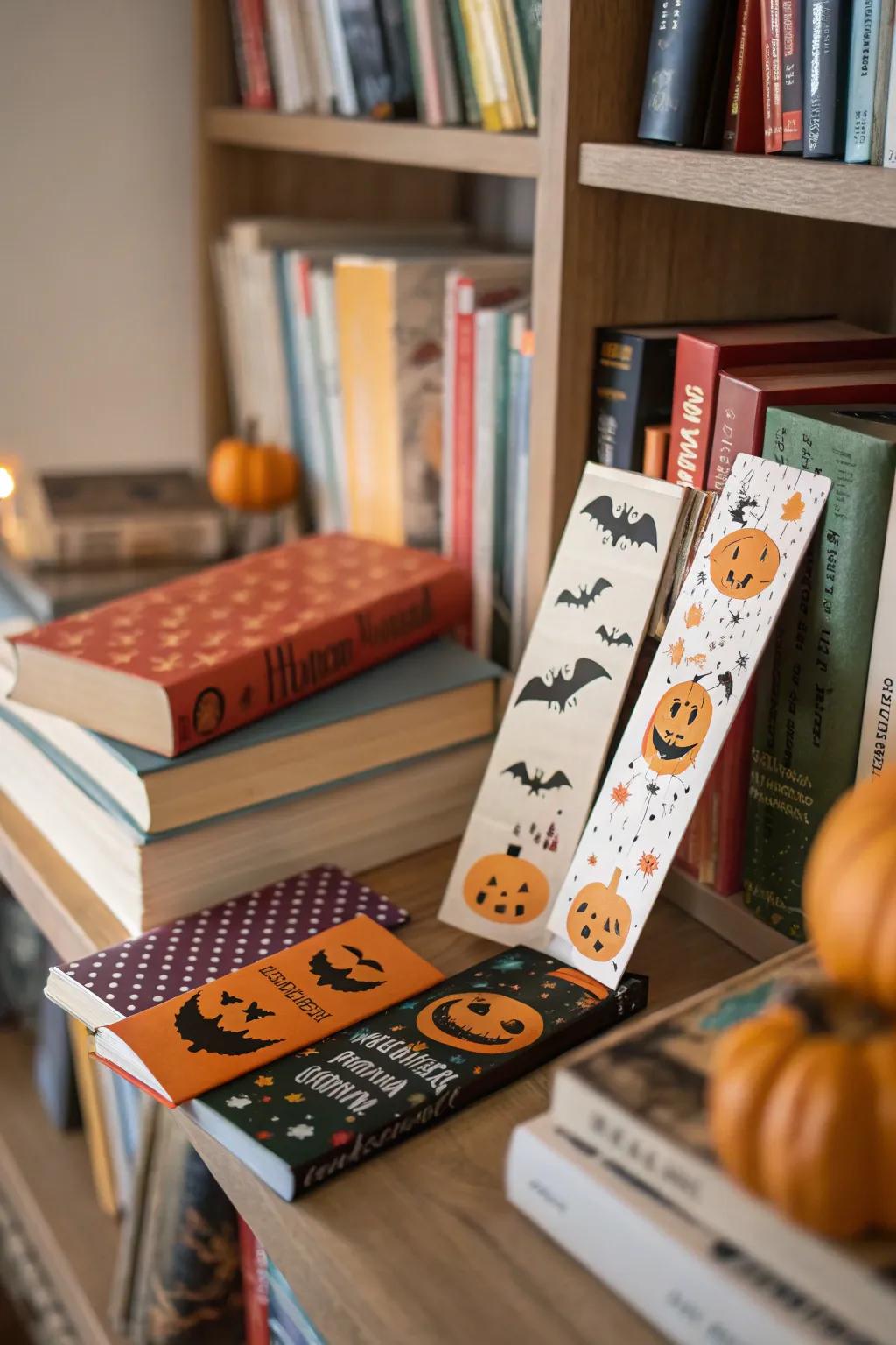 Festive bookmarks make reading fun.