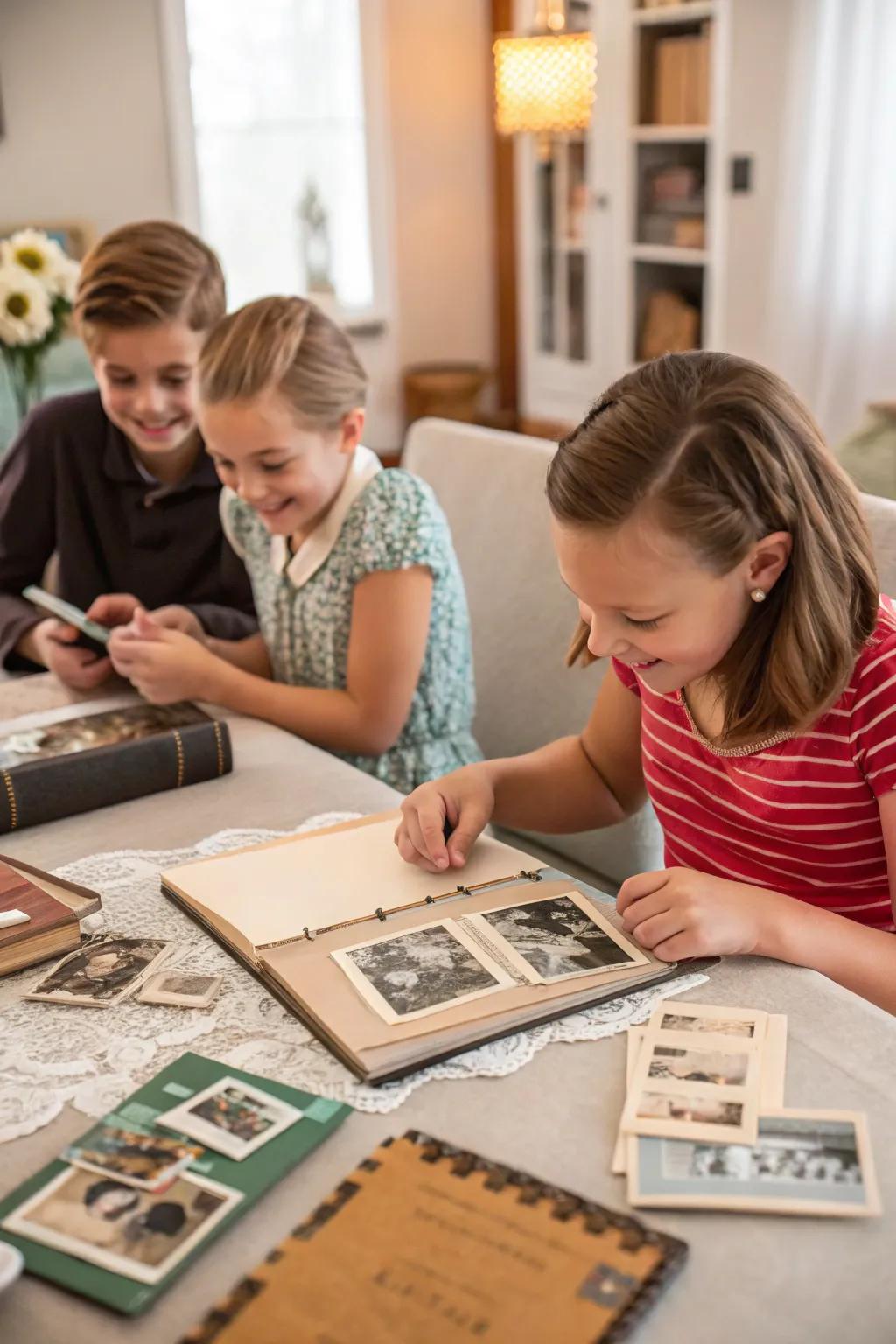 A family photo journal is a creative way to capture and cherish memories.