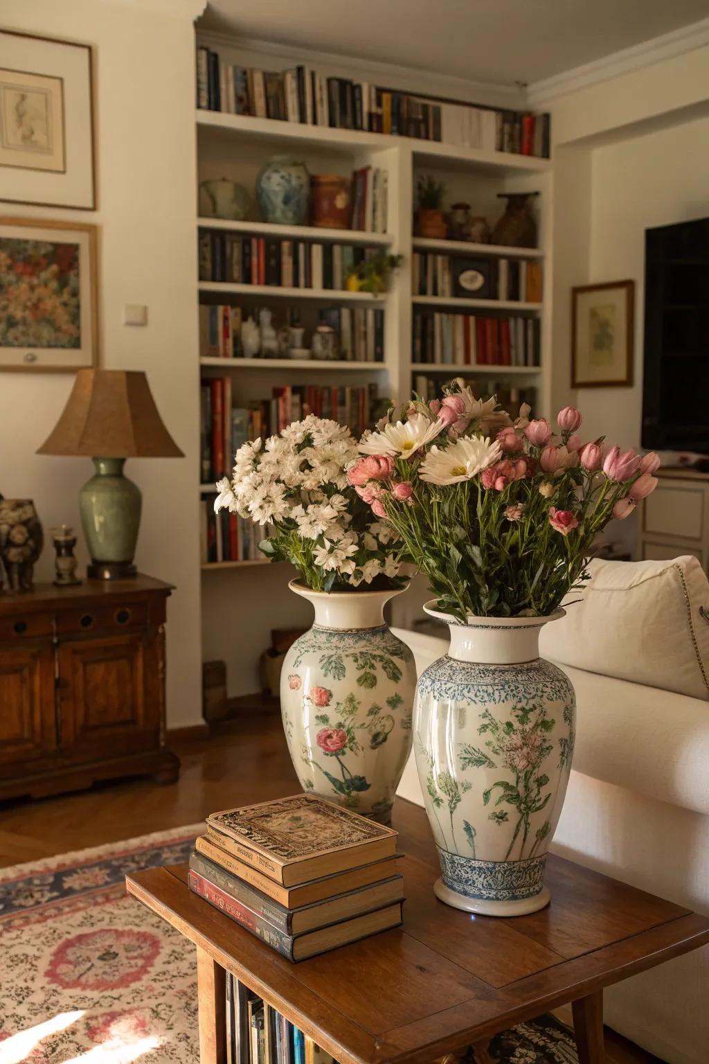 Classic acquisitions enhance the spirit and heritage of this fall-themed living space.