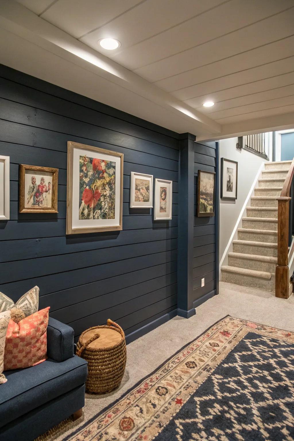 Bold and creative with painted board and batten.