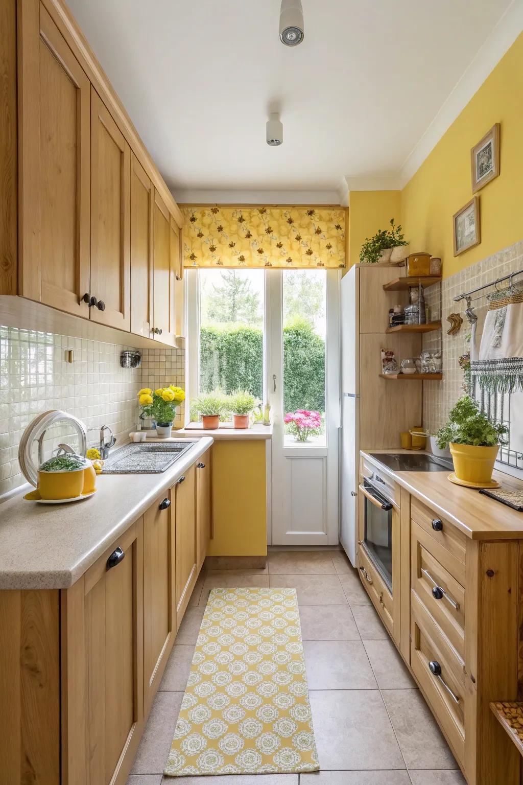 Butter yellow brightens and adds warmth to your kitchen.