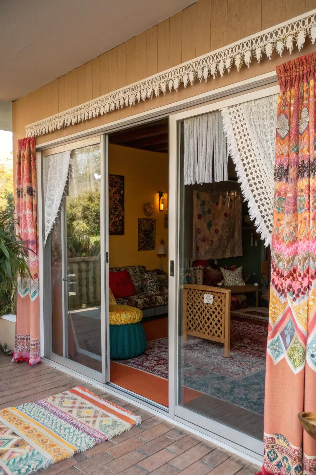 Bohemian valances flood rooms with color and character.