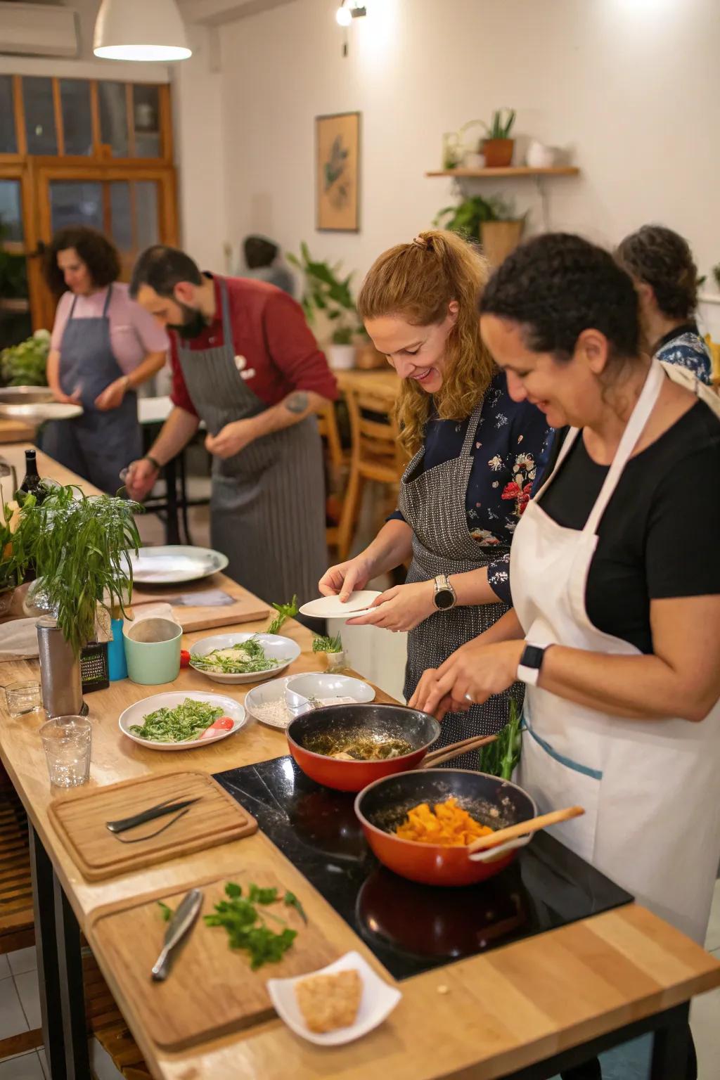 Expand your culinary skills with a fun and interactive cooking class.