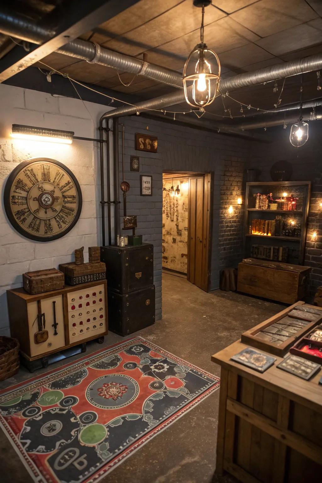 Immerse yourself in a thrilling puzzle room experience at home.