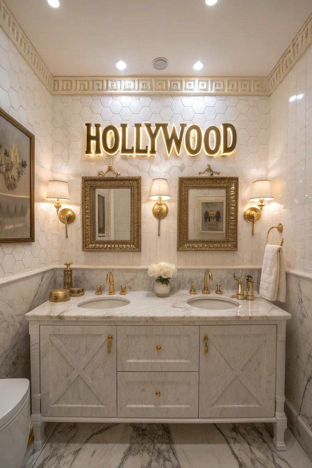Add a touch of Hollywood with luxurious signs.