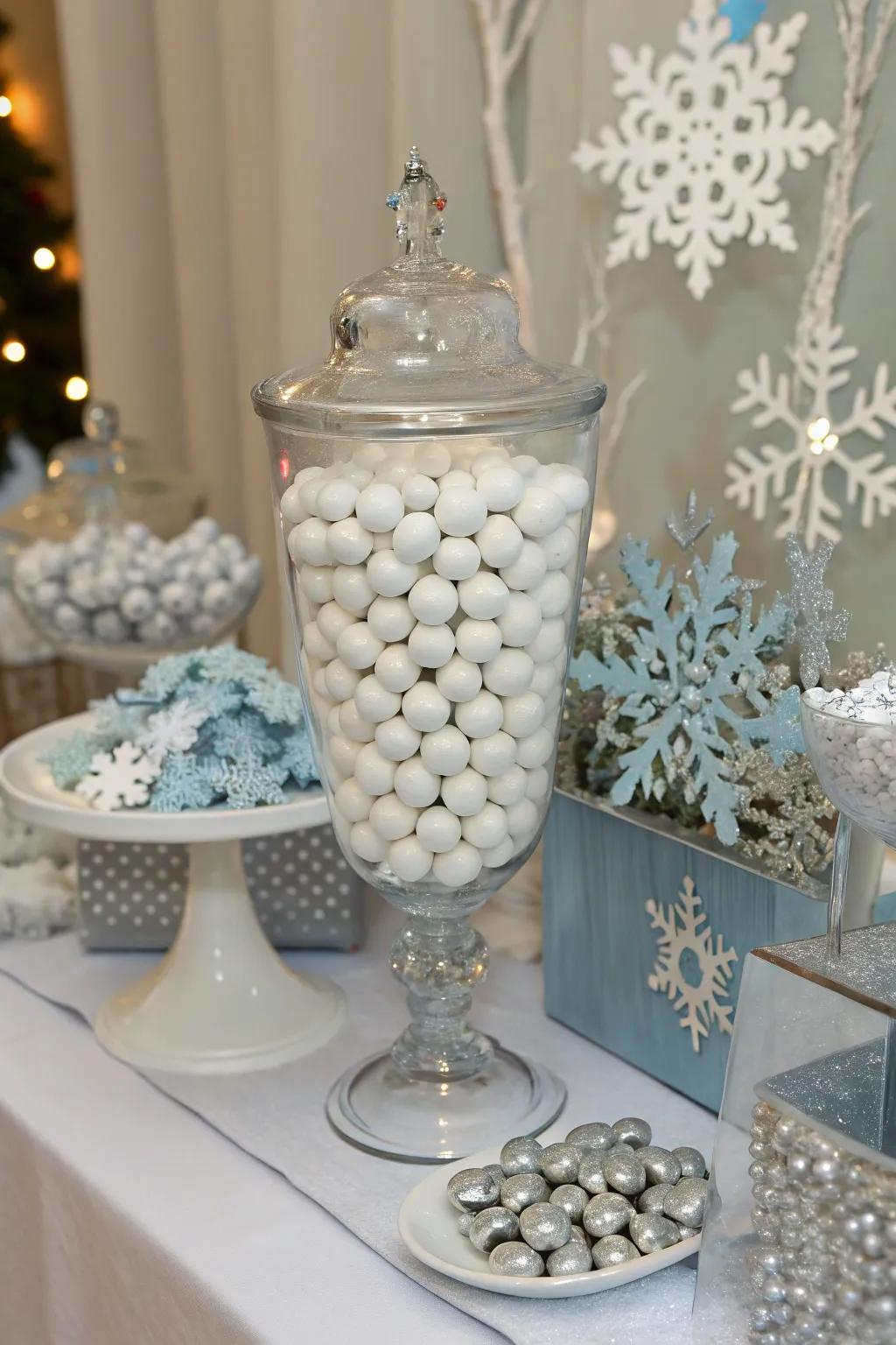 A winter wonderland candy bar that captures the magic of the season.