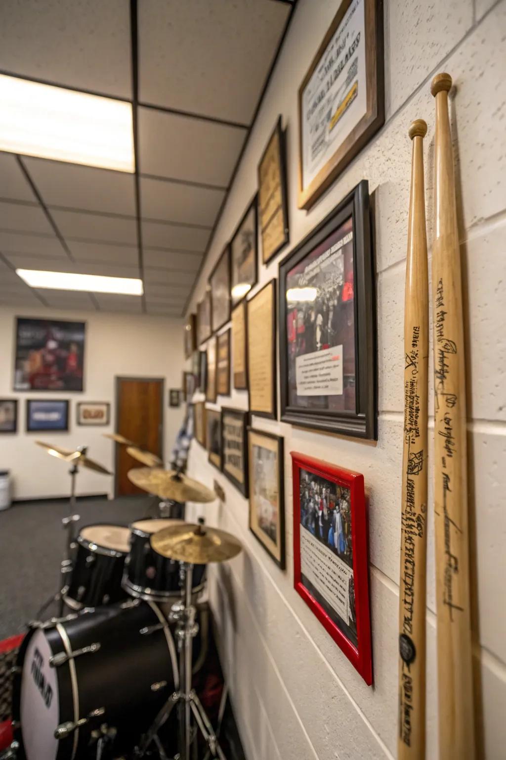 Personal mementos can make your drum room feel truly yours.