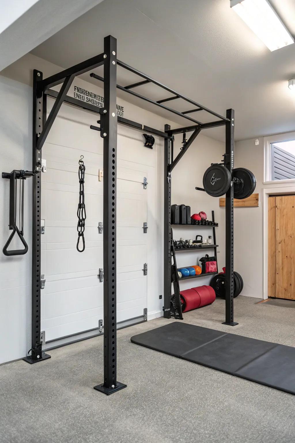 A pull-up bar is essential for upper body strength training.