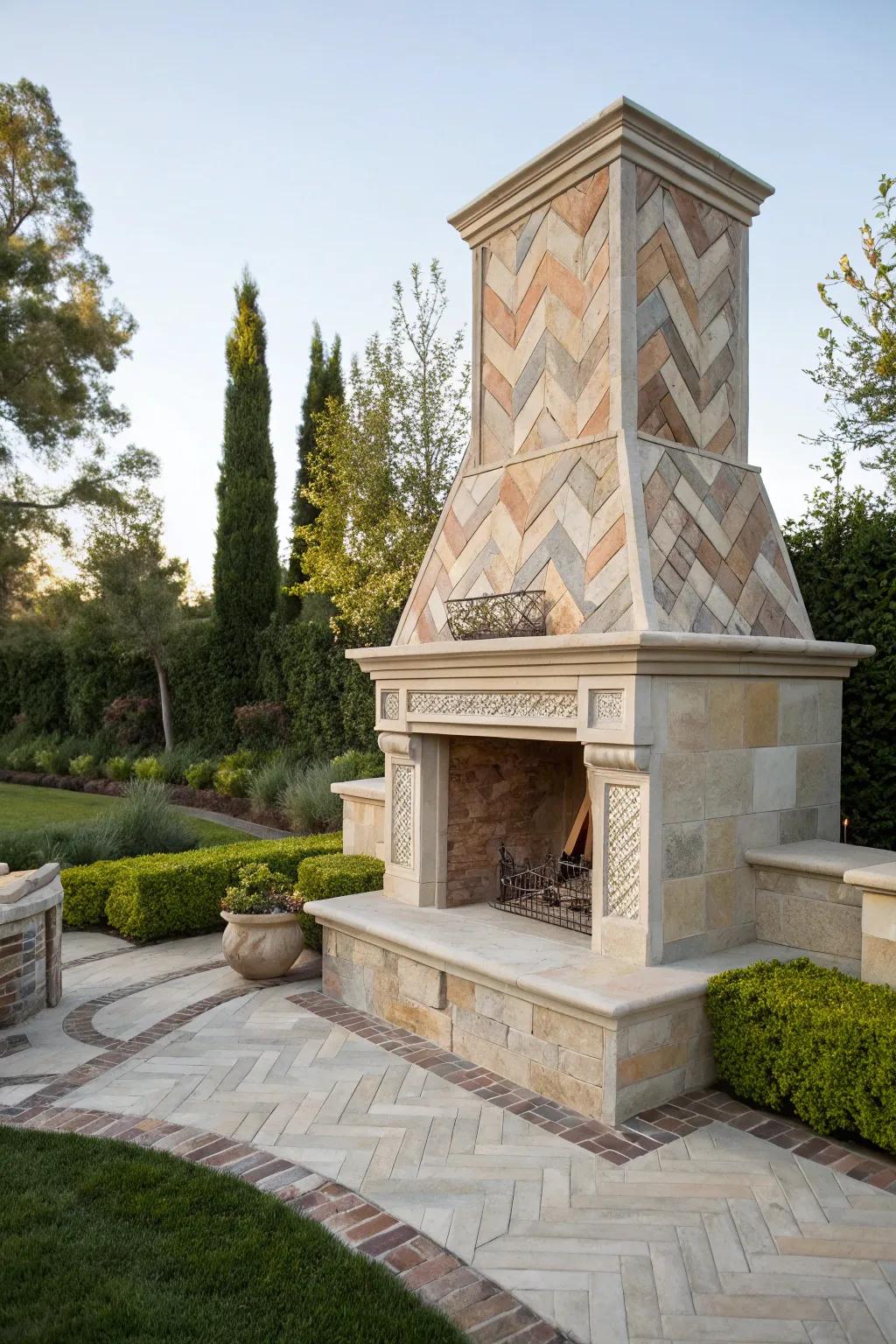 With unique stone patterns, you can give your fireplace an artistic flair.