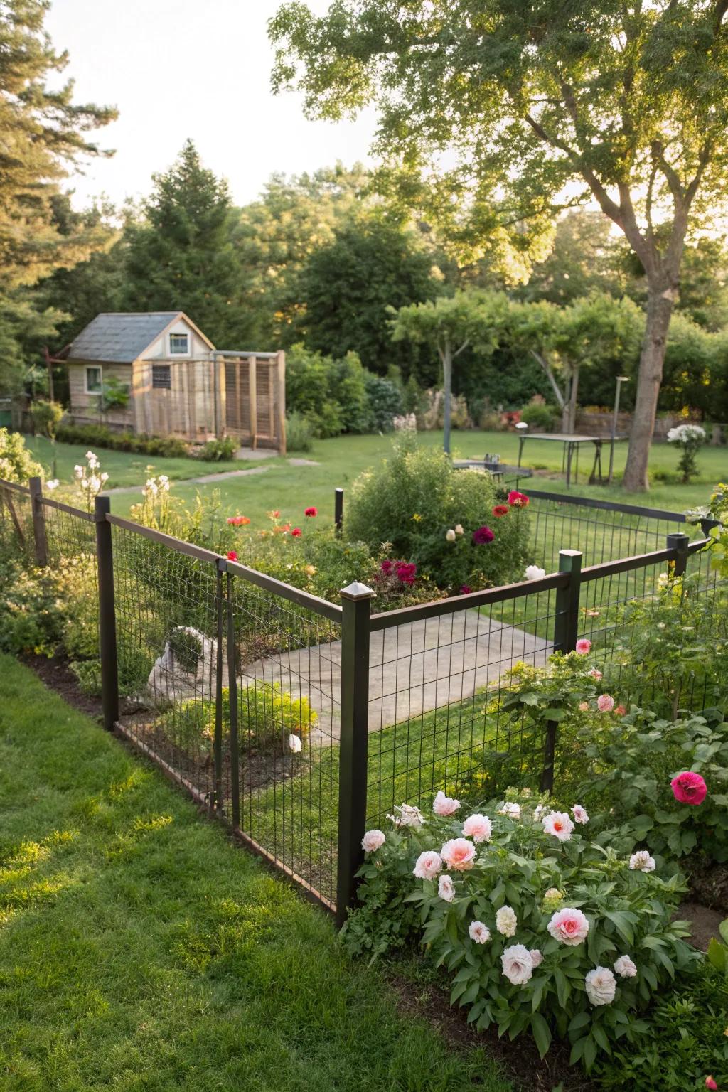 A designated pet zone keeps pets happy and your garden safe.