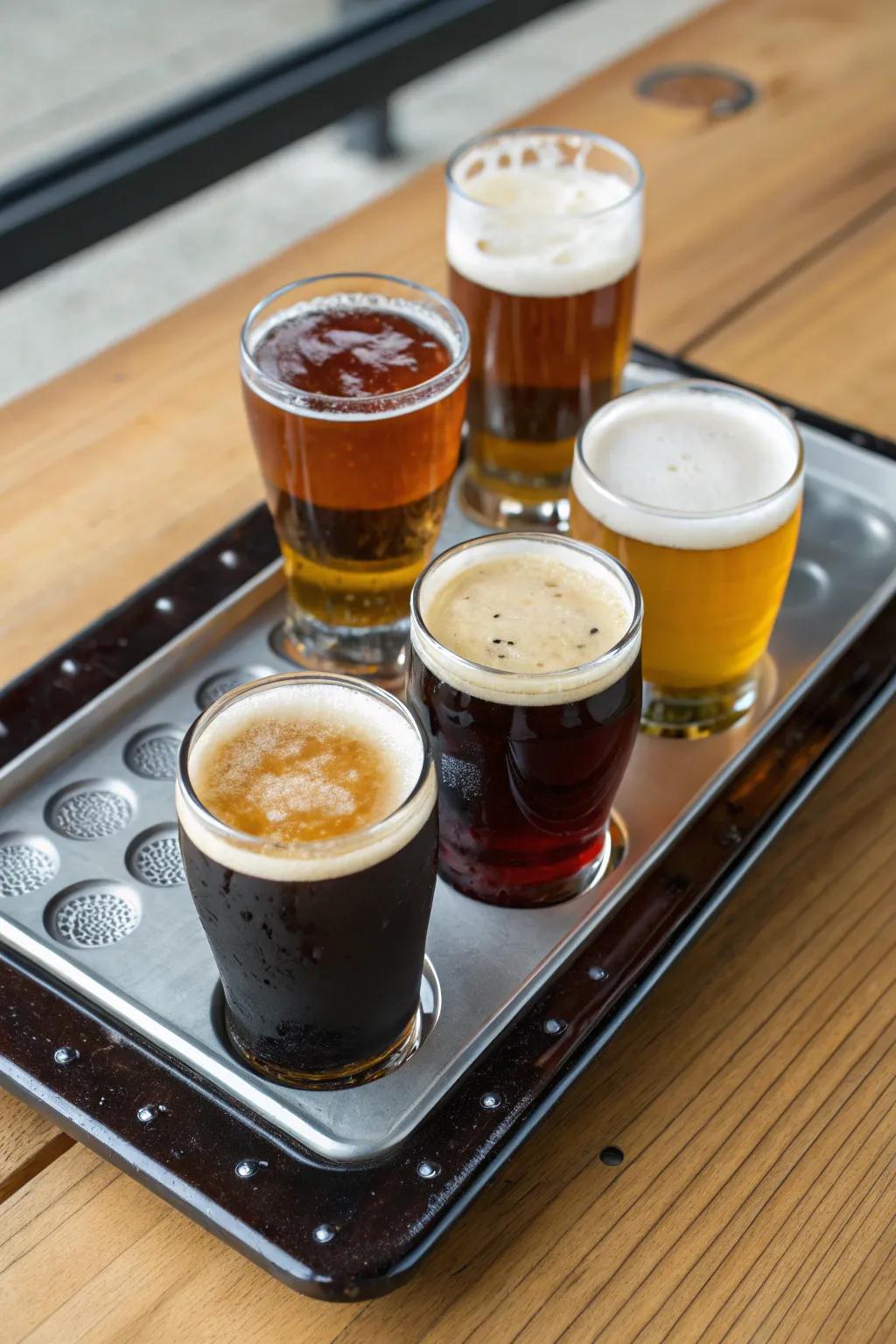 An Irish beer flight offers a taste tour of Ireland's finest brews.