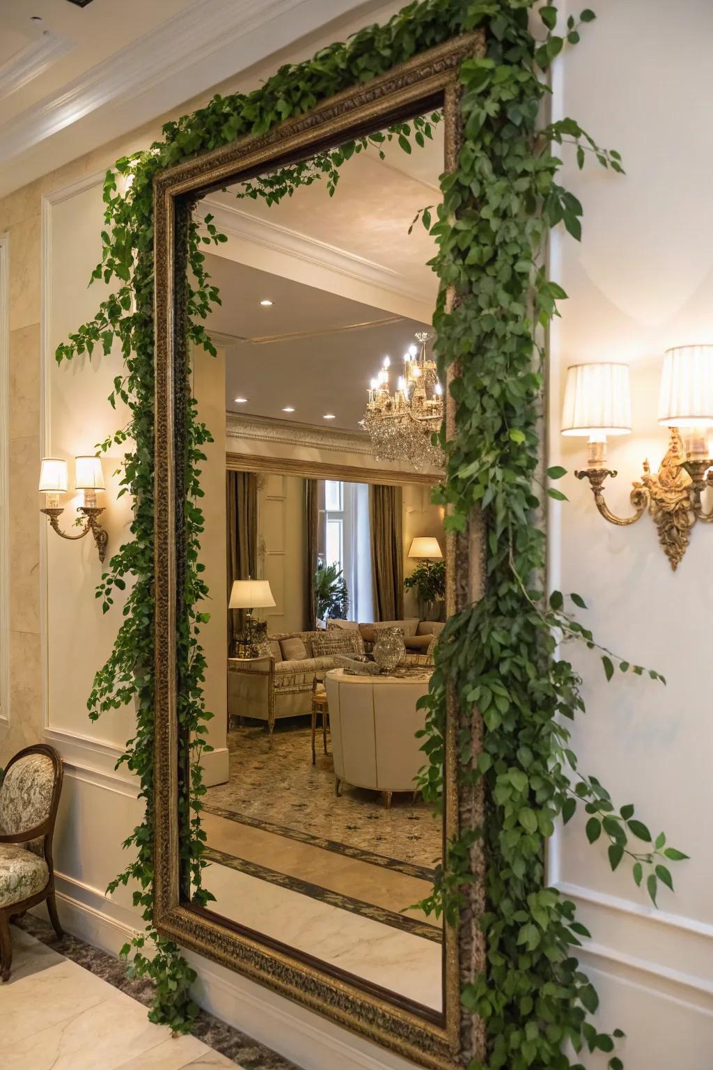 Accent your mirrors with the grace of vines.