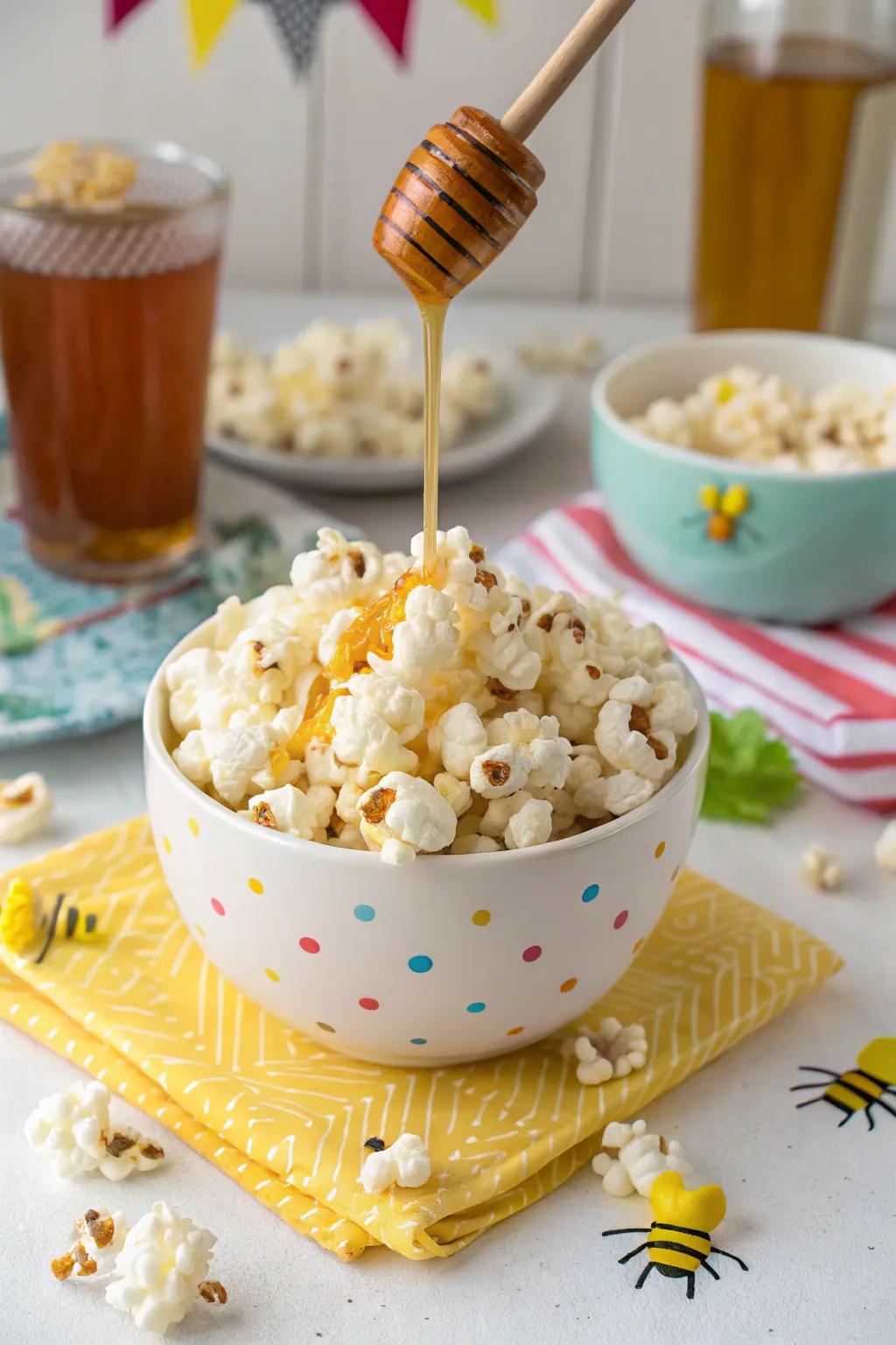 Bee-themed grain mix for a crunchy delight.