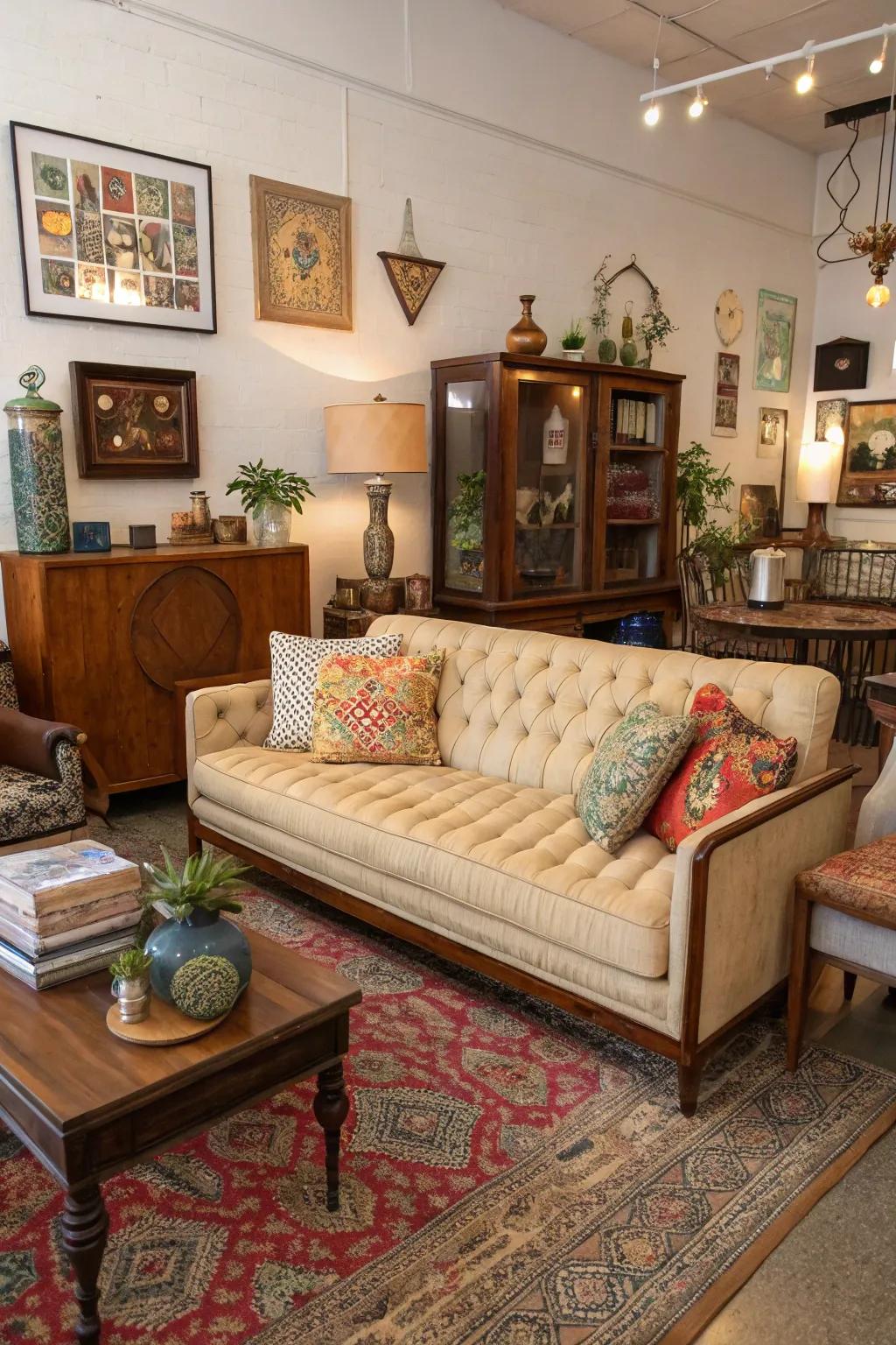 Pre-owned sofas furnish distinctive aesthetic and heritage.