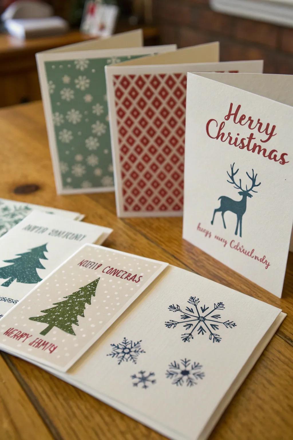 Hand-made cards offer a personal sentiment to season’s greetings