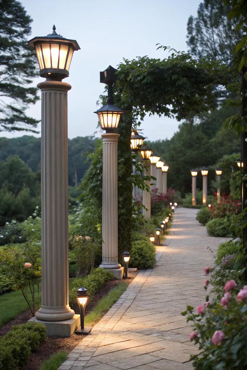 Establish equilibrium with symmetrical lighting designs.