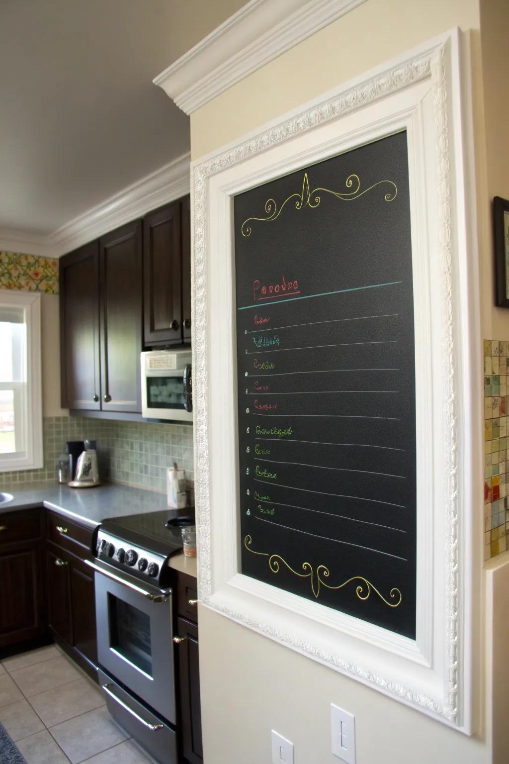 Chalkboard borders offer unparalleled adaptability and creativity in home decor.
