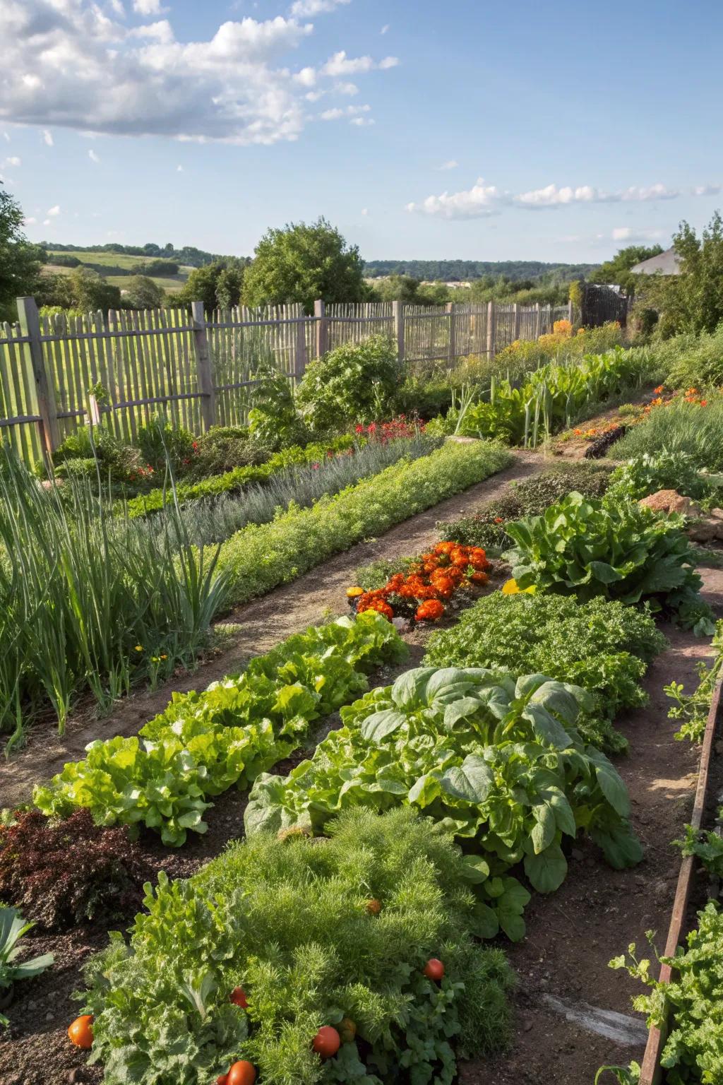 A harmonious blend of aesthetics and functionality with edible landscaping.