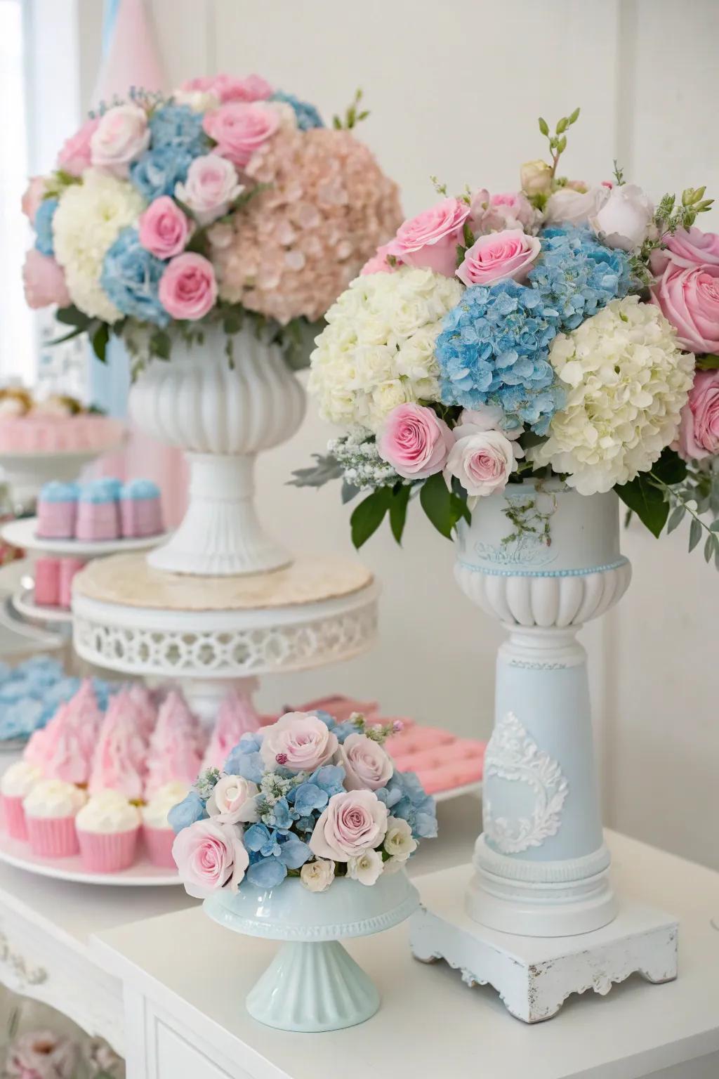 Sophisticated floral arrangements imbuing beauty into the festivities.
