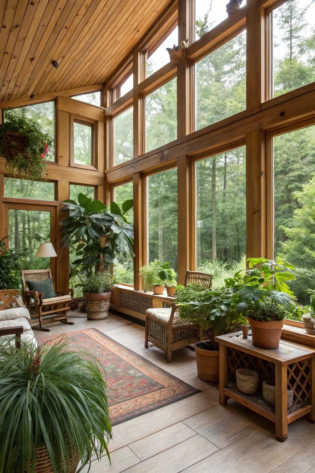 Natural elements bring freshness and tranquility indoors.