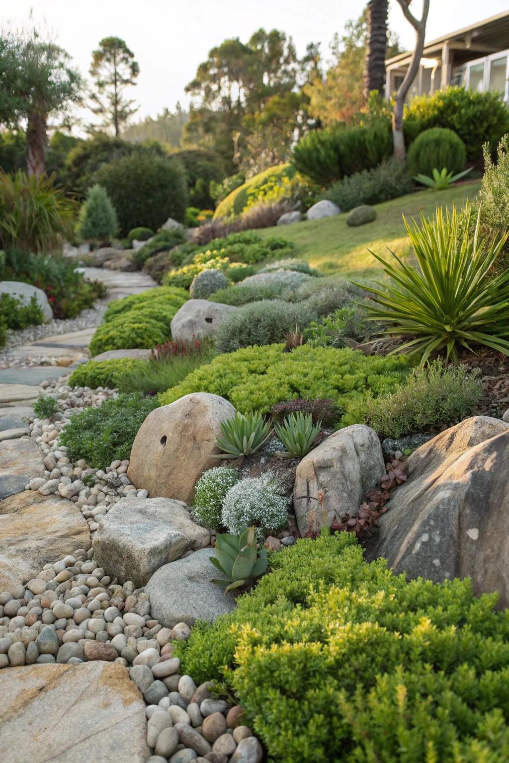 Stone gardens offer a low-maintenance, visually interesting landscape.