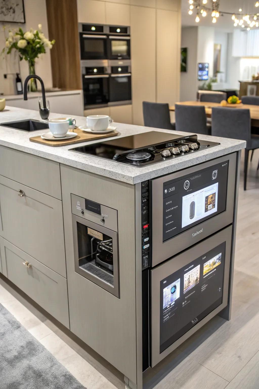 Smart technology integration introduces modern convenience to the island.