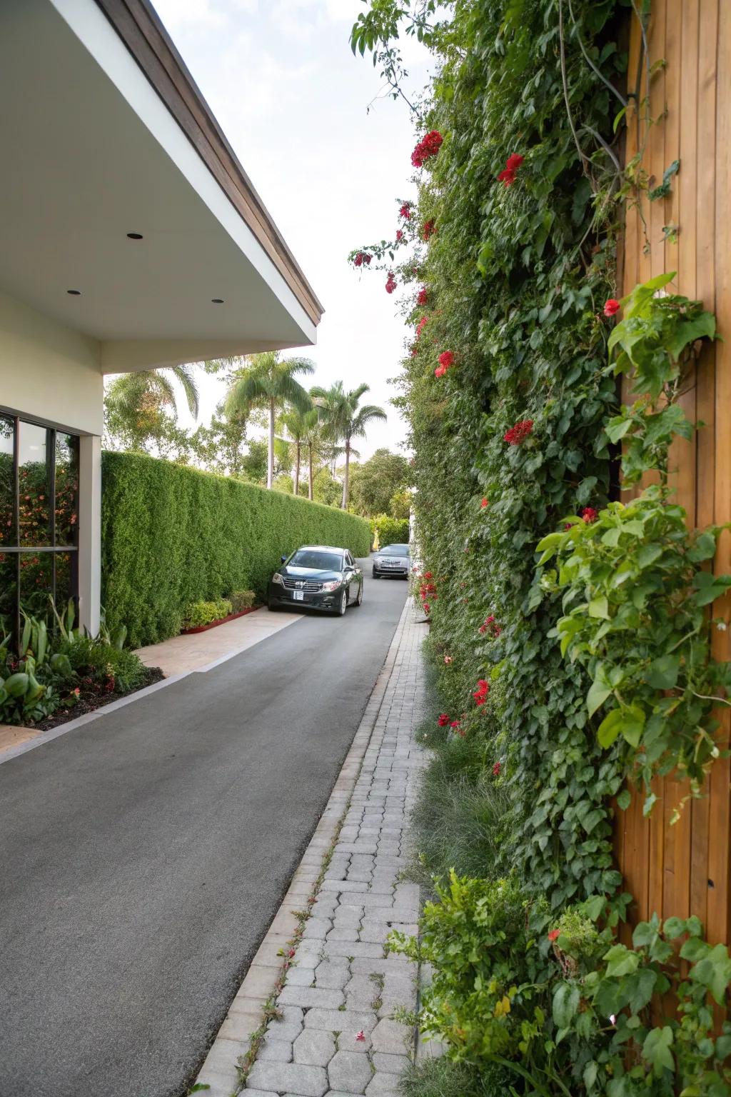Vertical gardens are great for adding greenery in limited spaces.