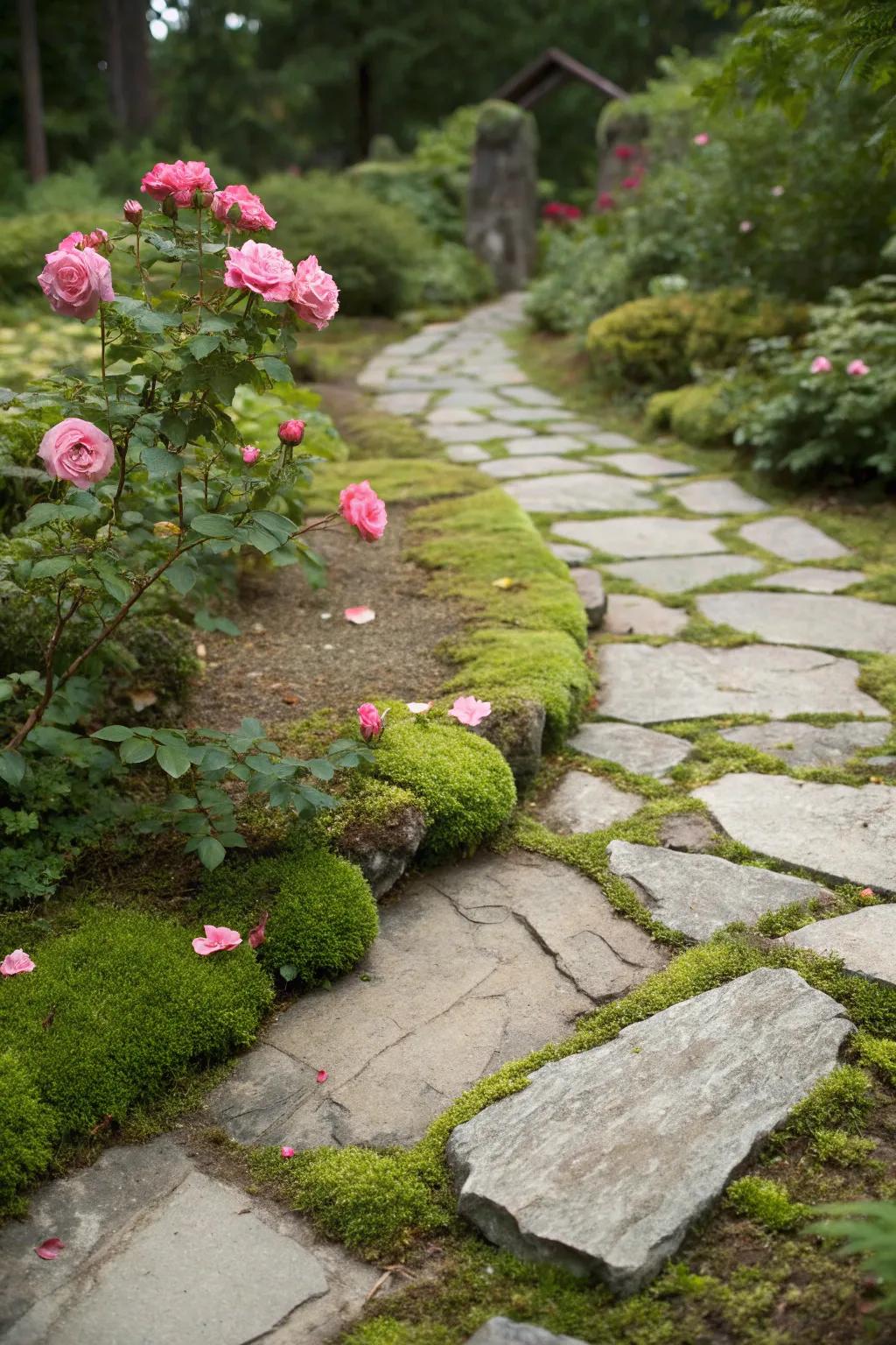 Weave nature into your walkways with sun jewel plantings.