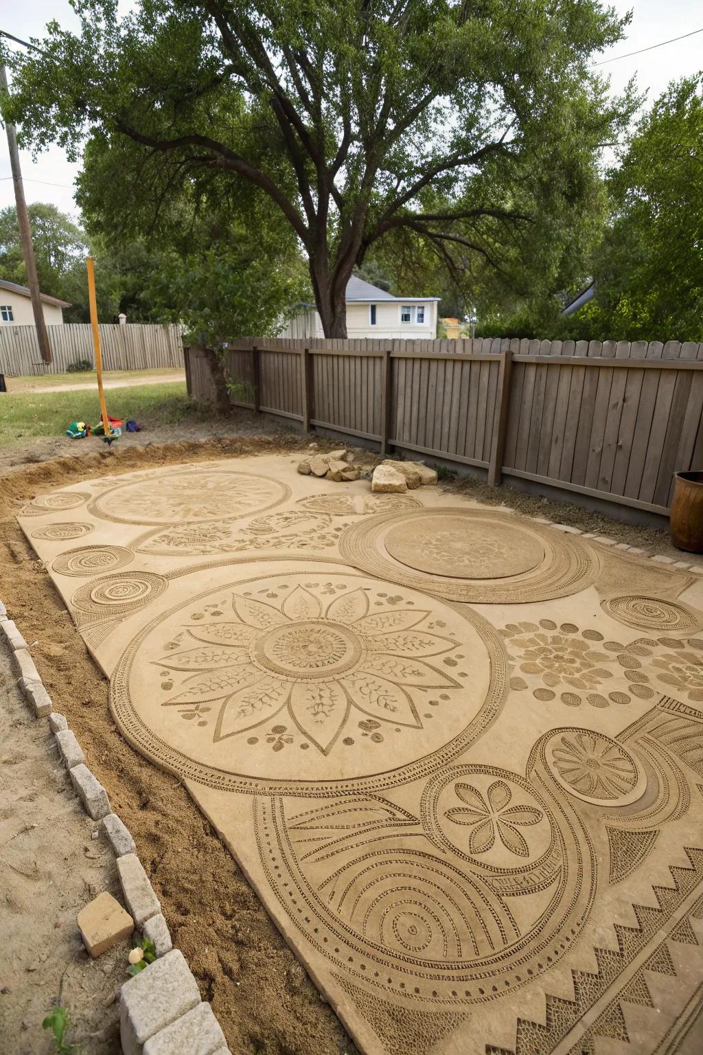 Add a creative touch with a sand art display.