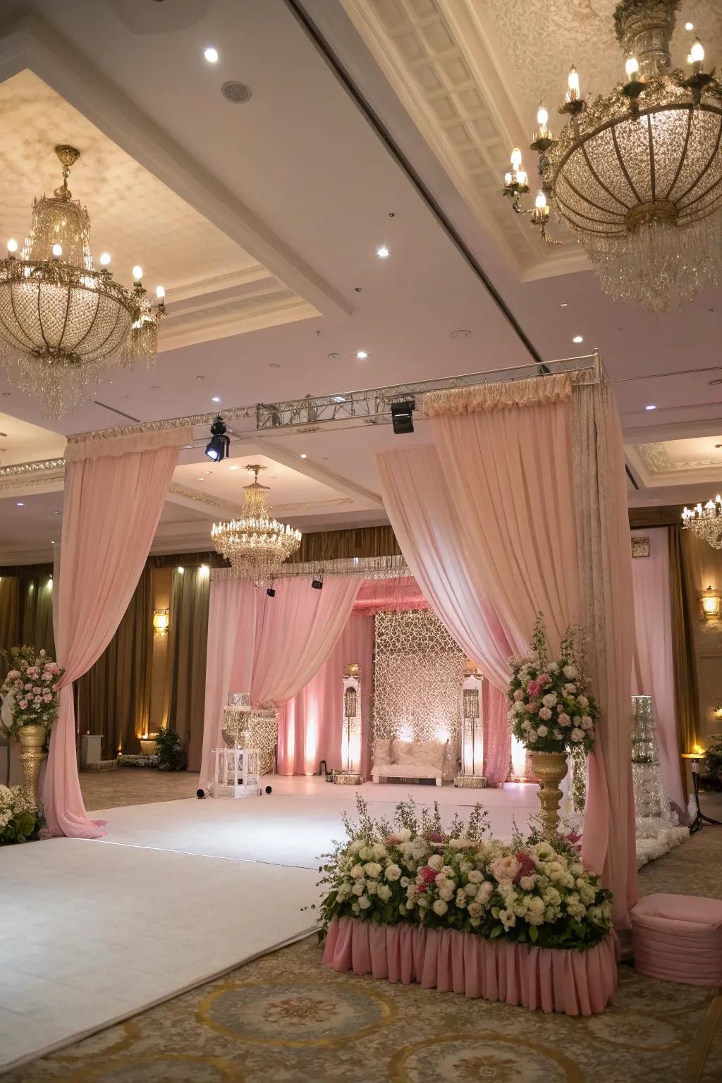 Understated rose accents for a classy touch.